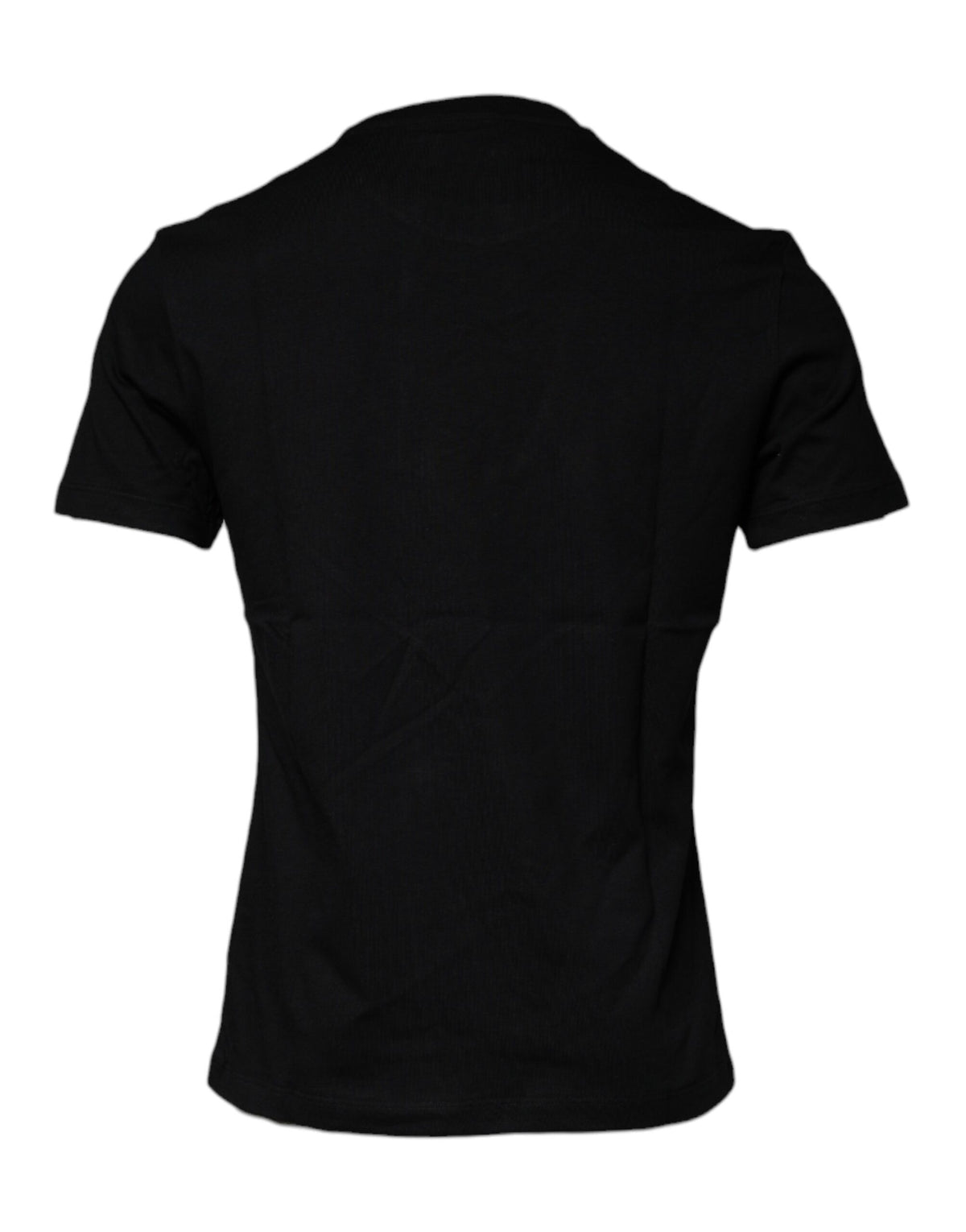 T-shirt en coton à col rond Versace avec imprimé Medusa noir.
