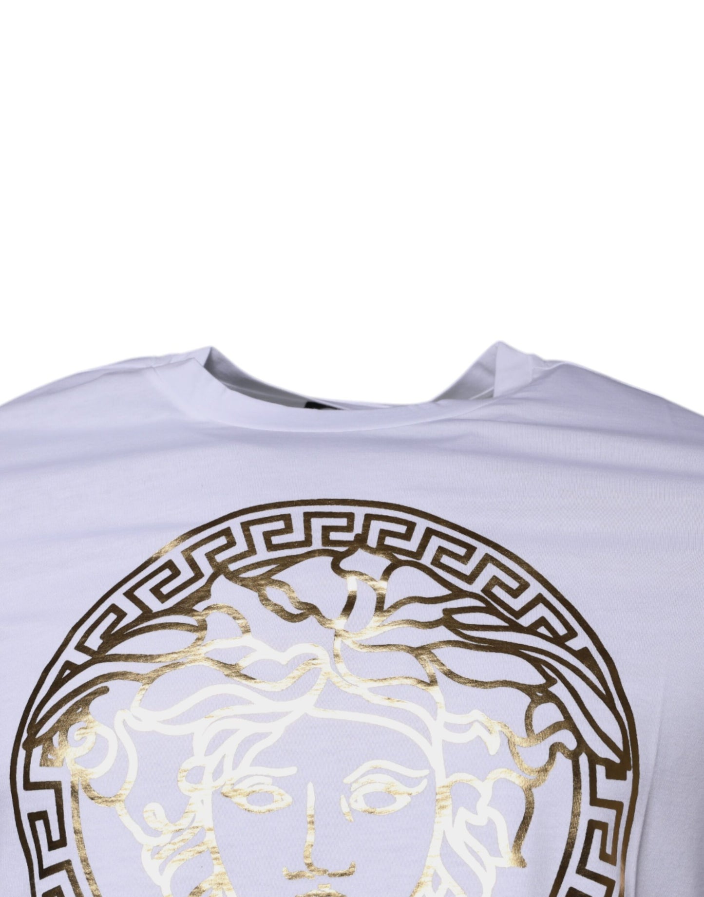 Versace wit katoenen T-shirt met Medusa-print en ronde hals.