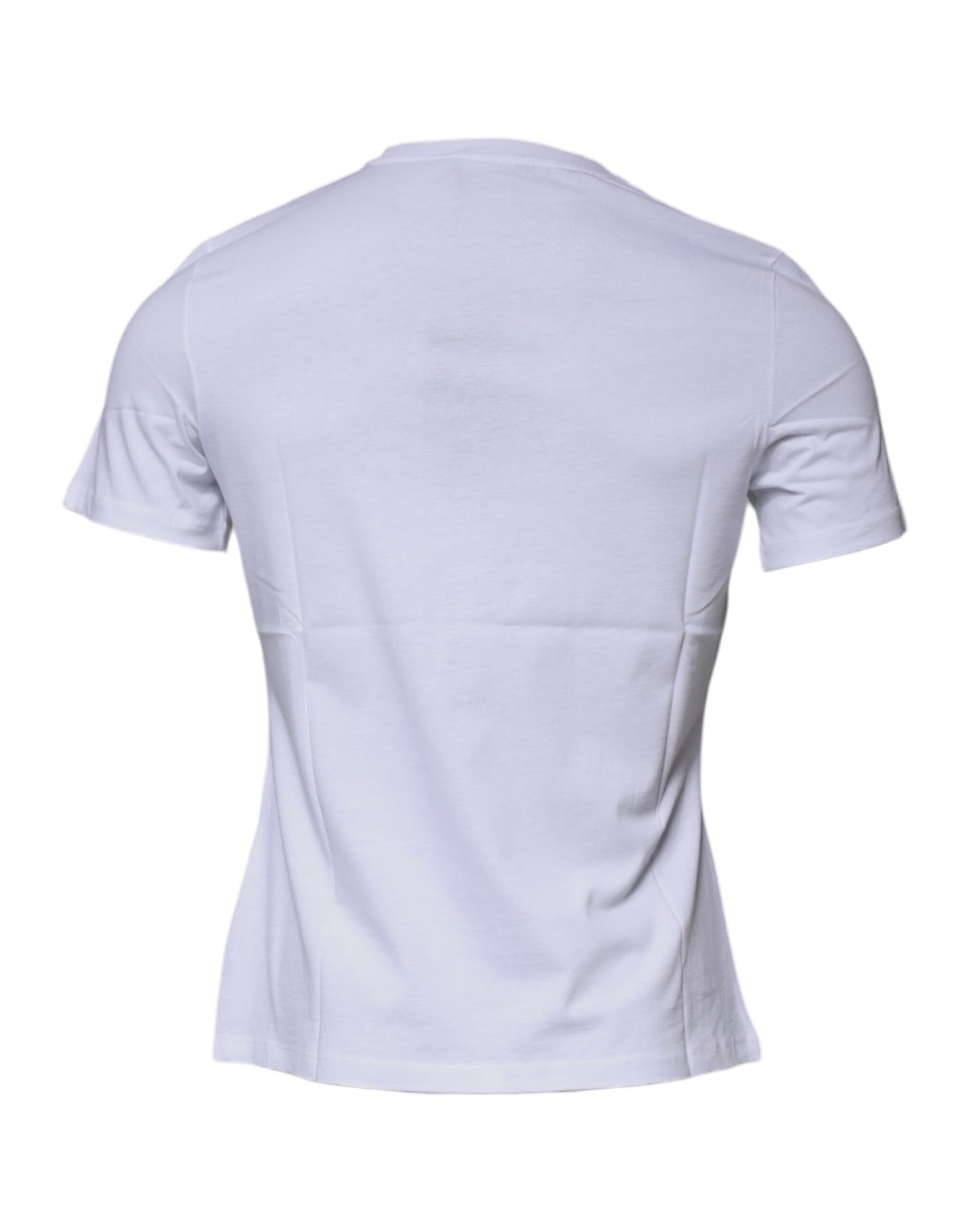 T-shirt en coton à col rond blanc avec imprimé Medusa de Versace