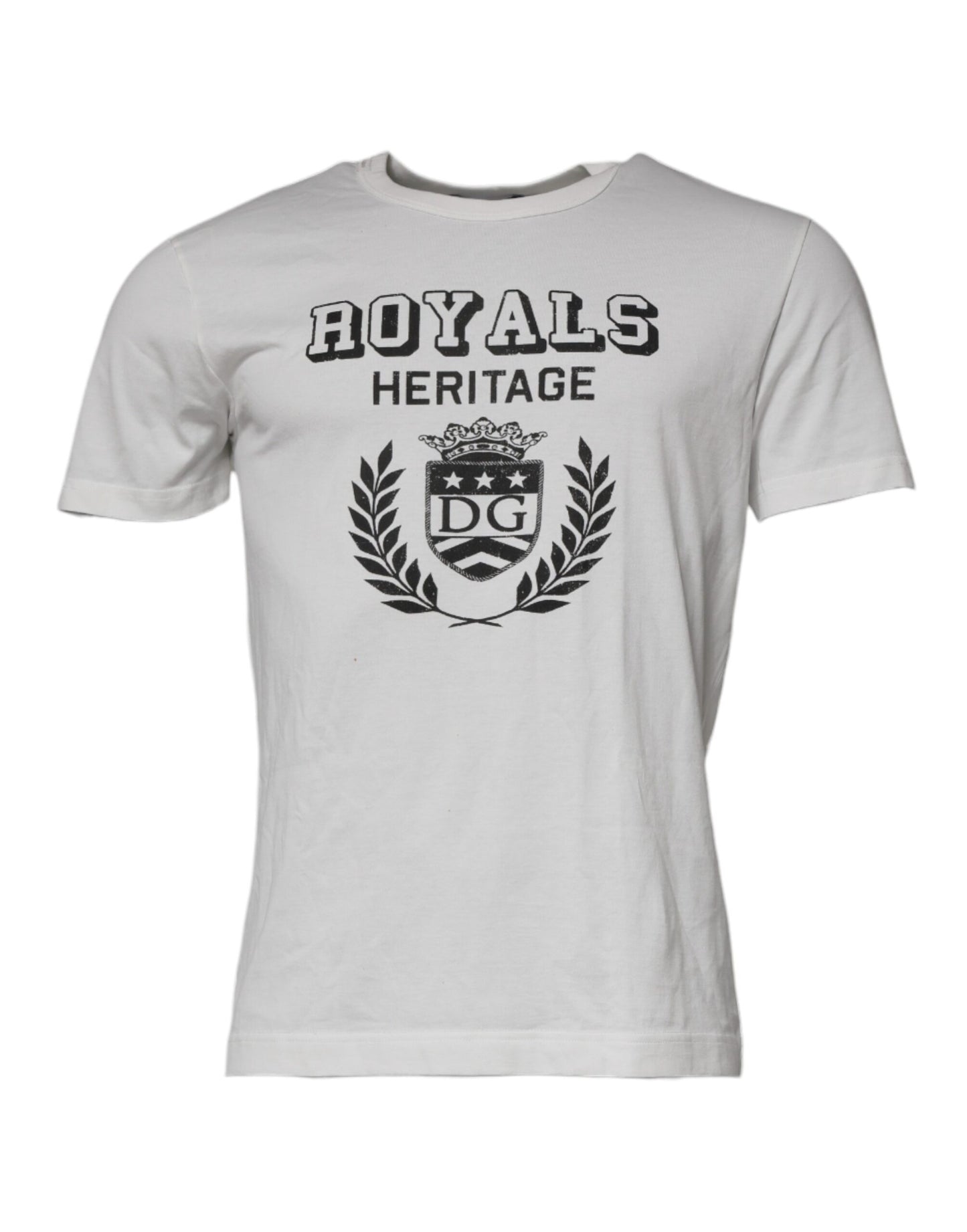 Dolce &amp; Gabbana Wit Royals Heritage Katoenen T-shirt