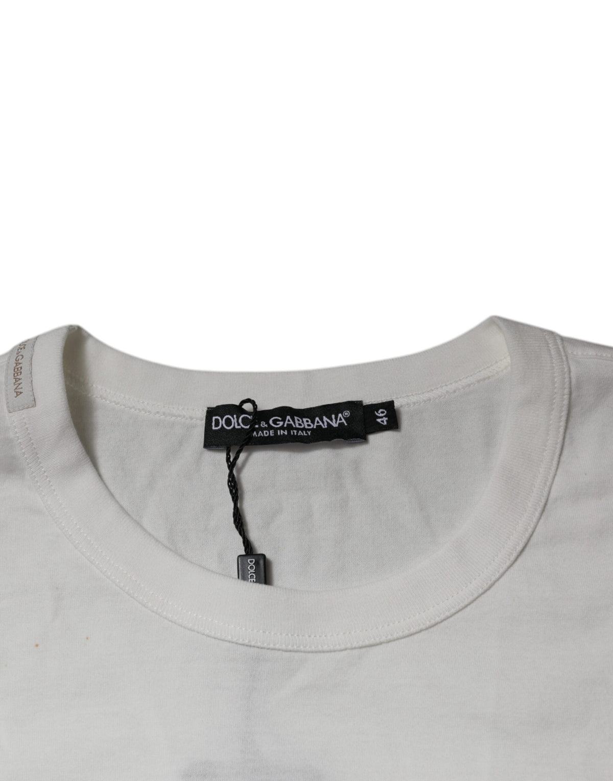T-shirt en coton blanc à l'emblème Royals de Dolce &amp; Gabbana
