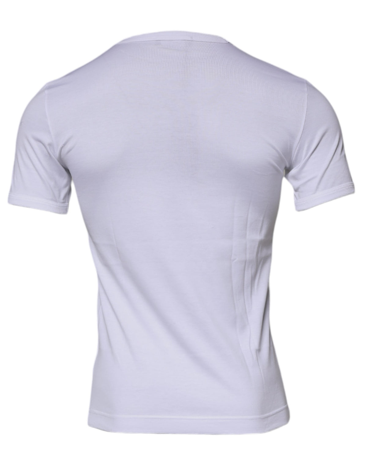 T-shirt en coton à col rond blanc avec le motif Panda King de Dolce &amp; Gabbana