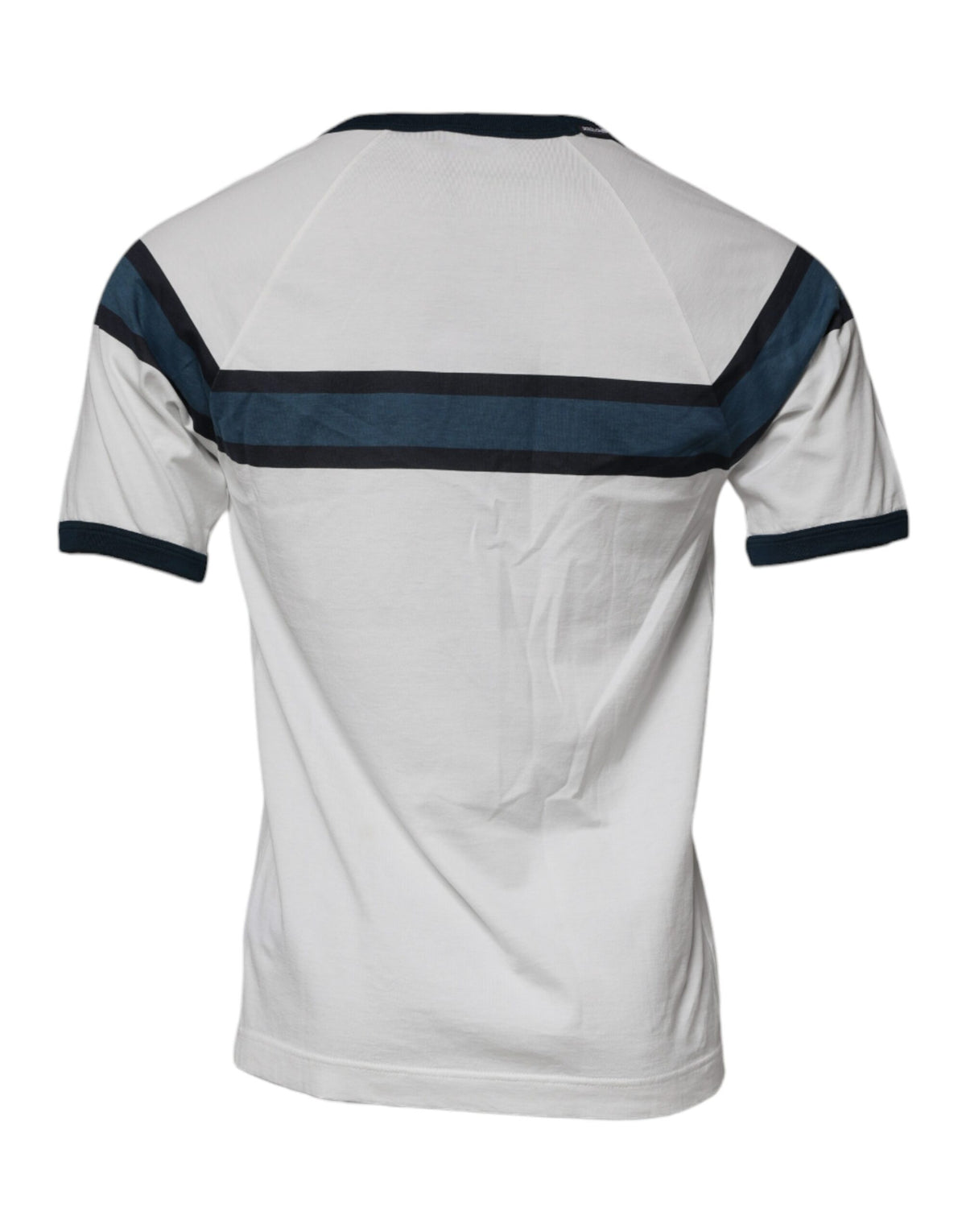 T-shirt en coton à col rond blanc avec couronne DG de Dolce &amp; Gabbana