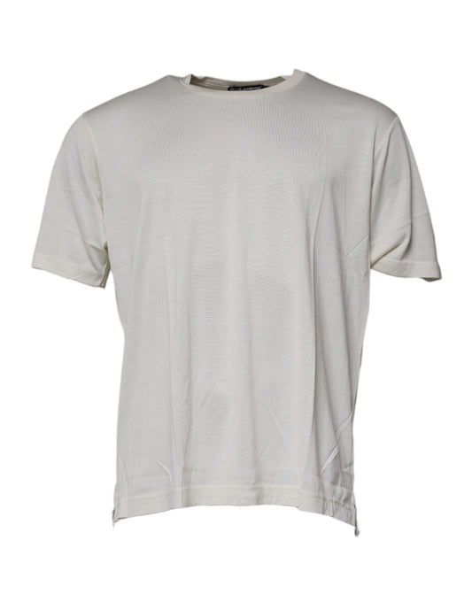 Dolce & Gabbana wit T-shirt met ronde hals en korte mouwen
