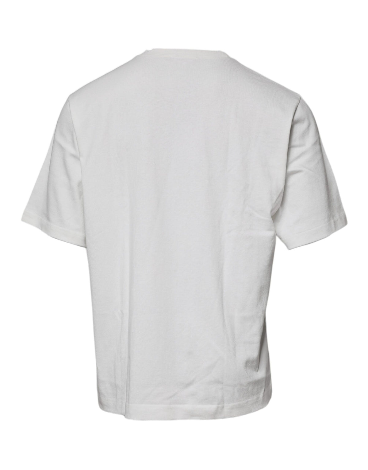 T-shirt blanc à manches courtes et col rond avec logo DG de Dolce &amp; Gabbana