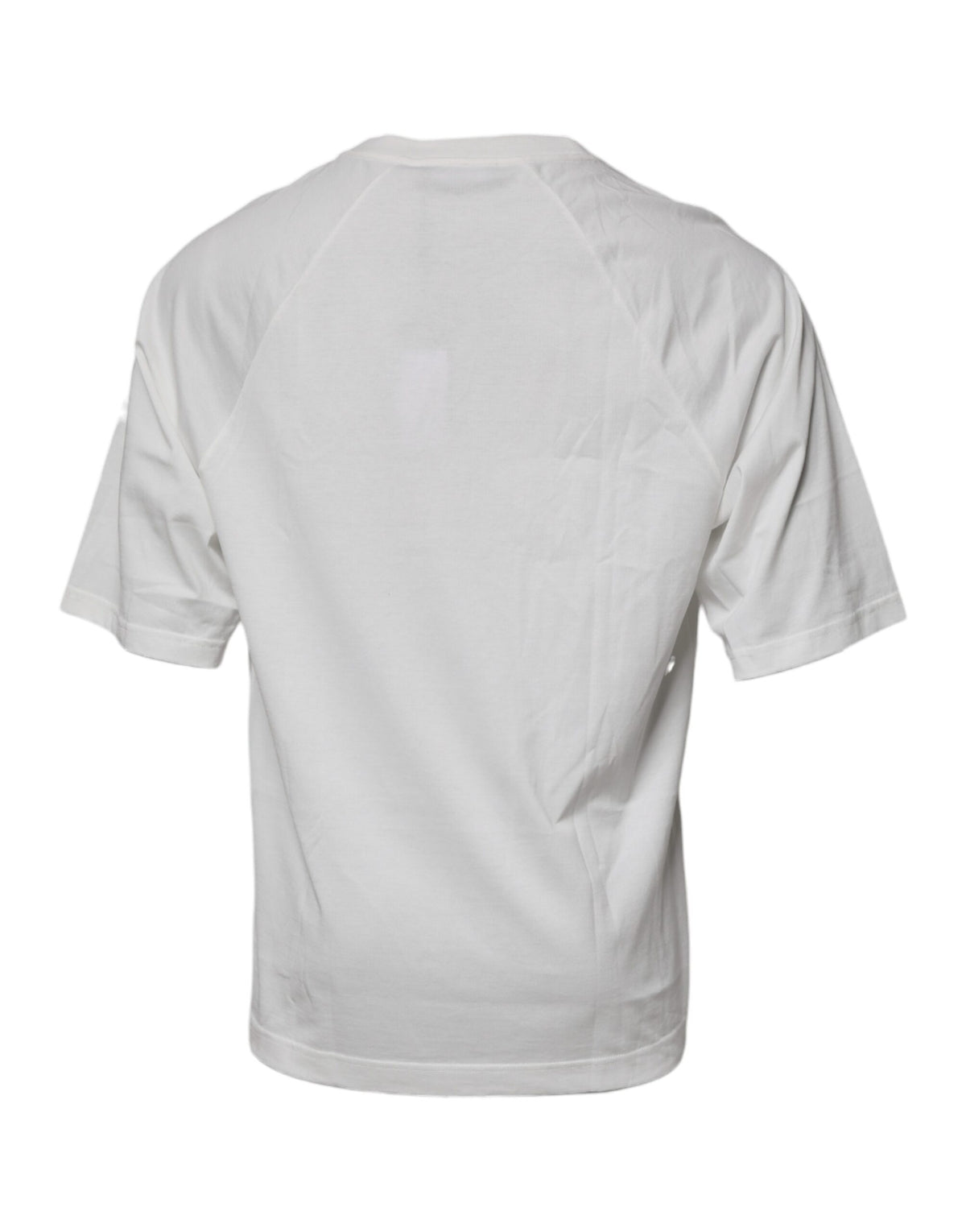 T-shirt blanc à manches courtes et col rond Dolce &amp; Gabbana DG Sport