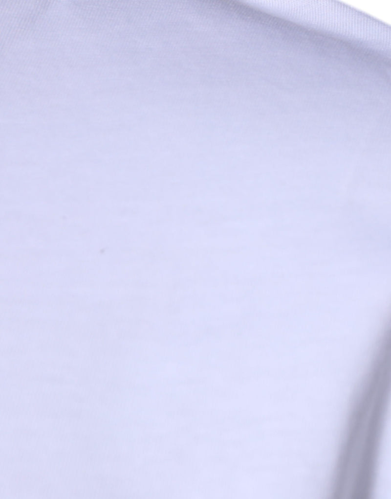 T-shirt en coton à col rond blanc et rouge avec imprimé léopard de Dolce &amp; Gabbana