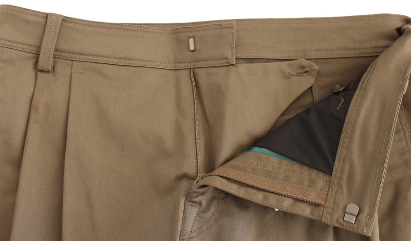 Pantalon confortable et extensible en coton vert GF Ferre