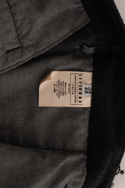 Pantalon droit en coton cordouroy noir GF Ferre