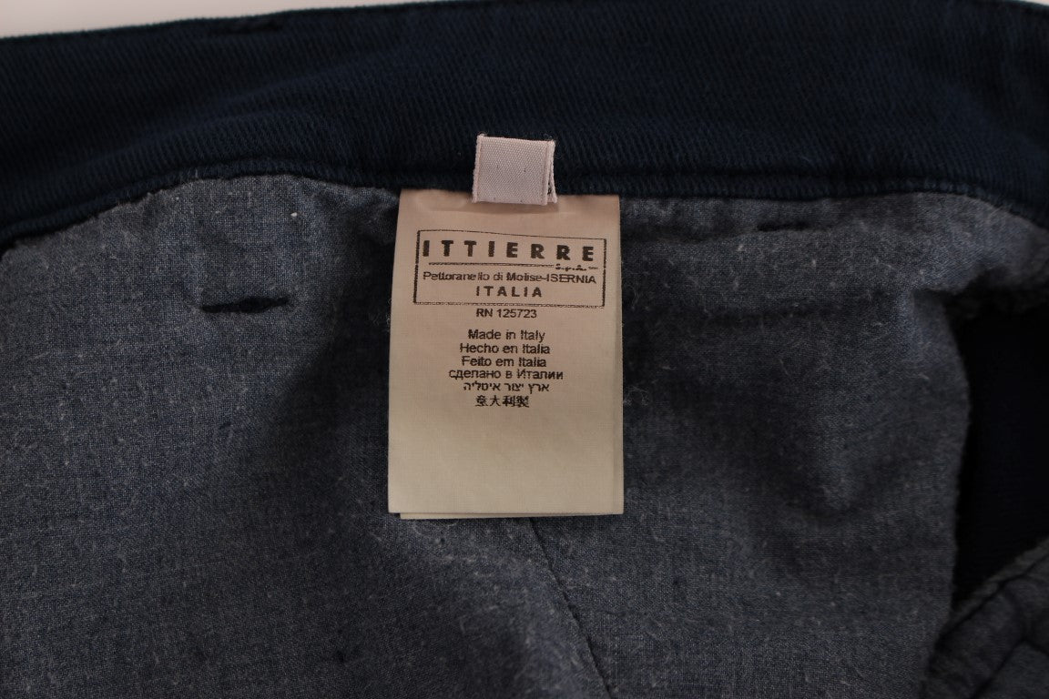Pantalon chino bleu stretch à coupe droite GF Ferre