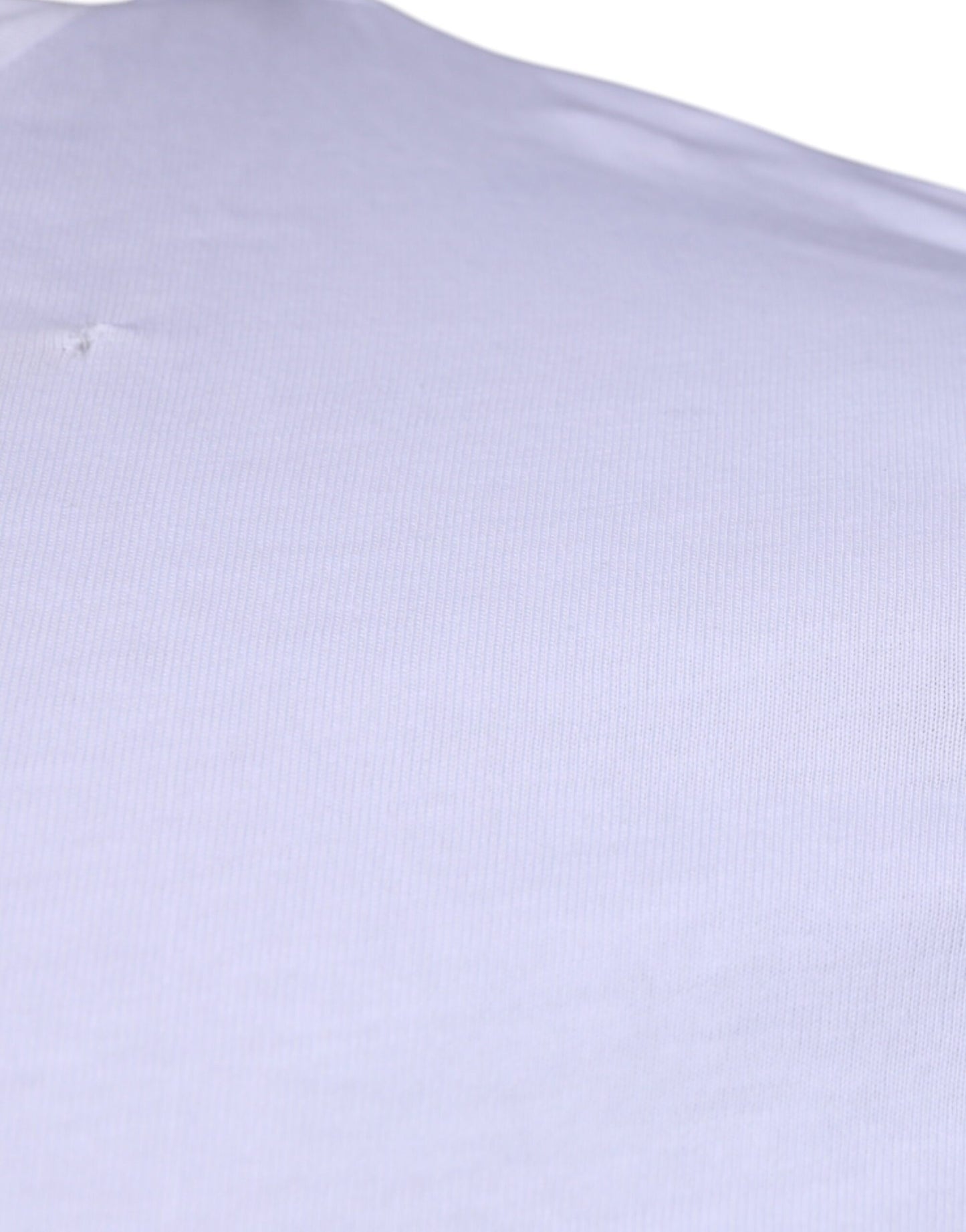 Dolce & Gabbana wit katoenen T-shirt met DG-logo en ronde hals.