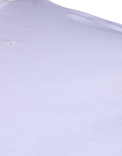 Dolce & Gabbana wit katoenen T-shirt met DG-logo en ronde hals.