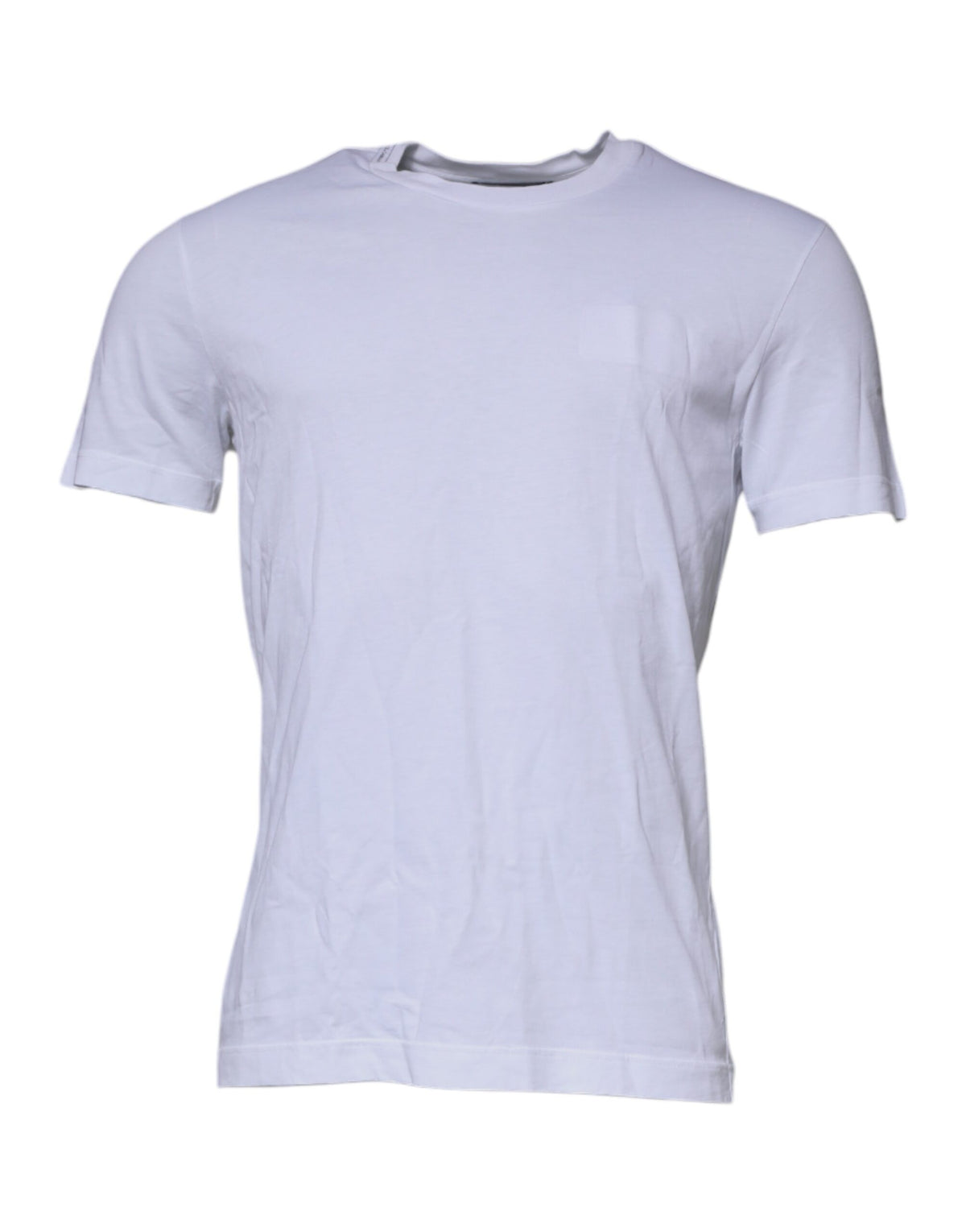 T-shirt en coton à col rond blanc avec logo DG de Dolce &amp; Gabbana