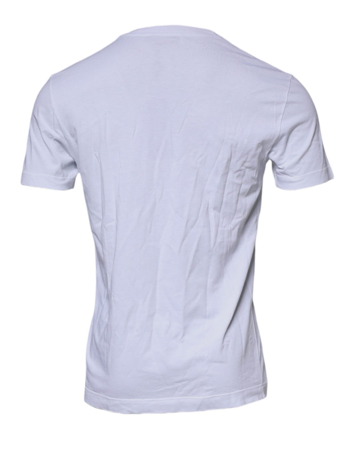 T-shirt en coton à col rond blanc avec logo DG de Dolce &amp; Gabbana