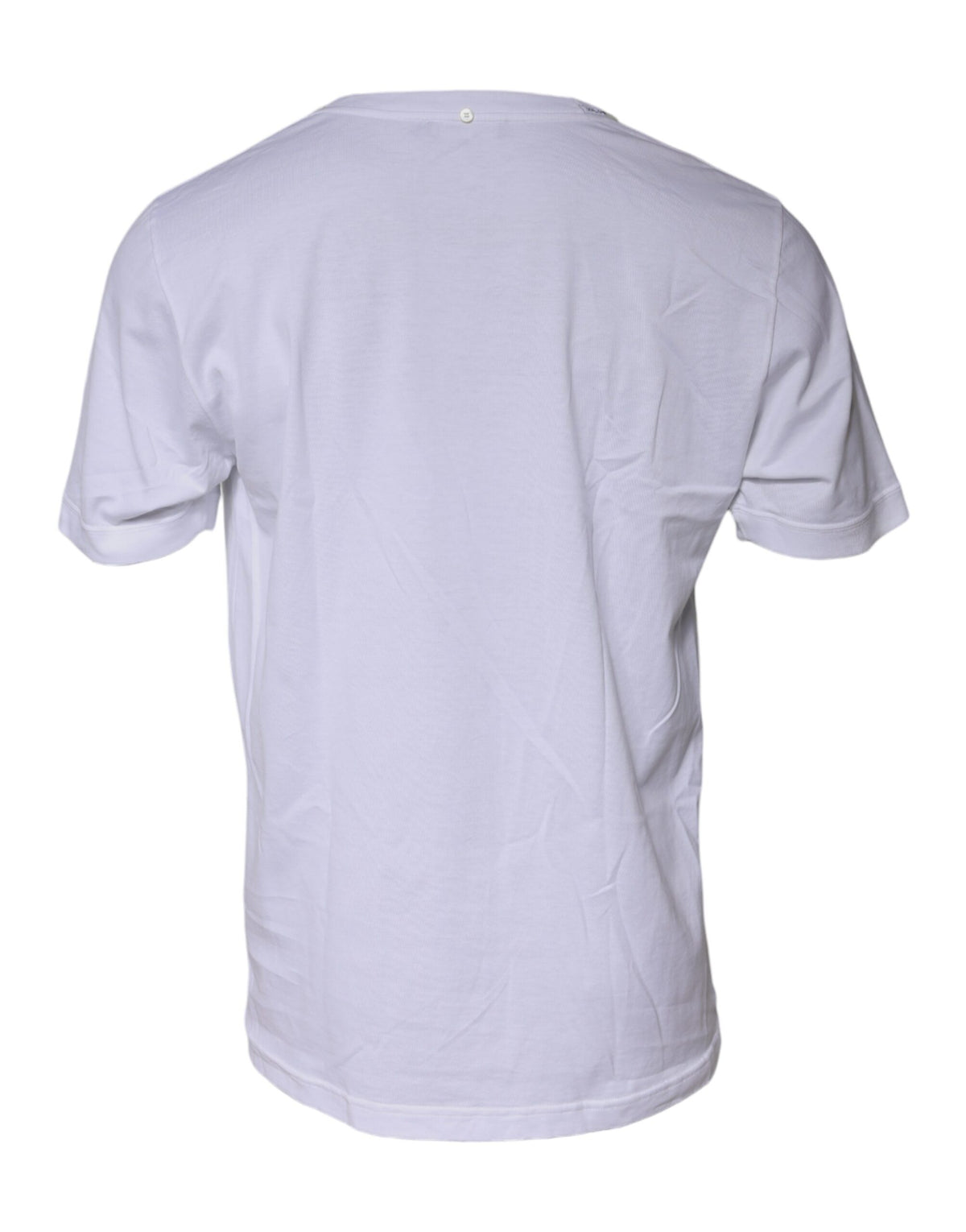 T-shirt blanc en coton à manches courtes et col rond de Dolce &amp; Gabbana