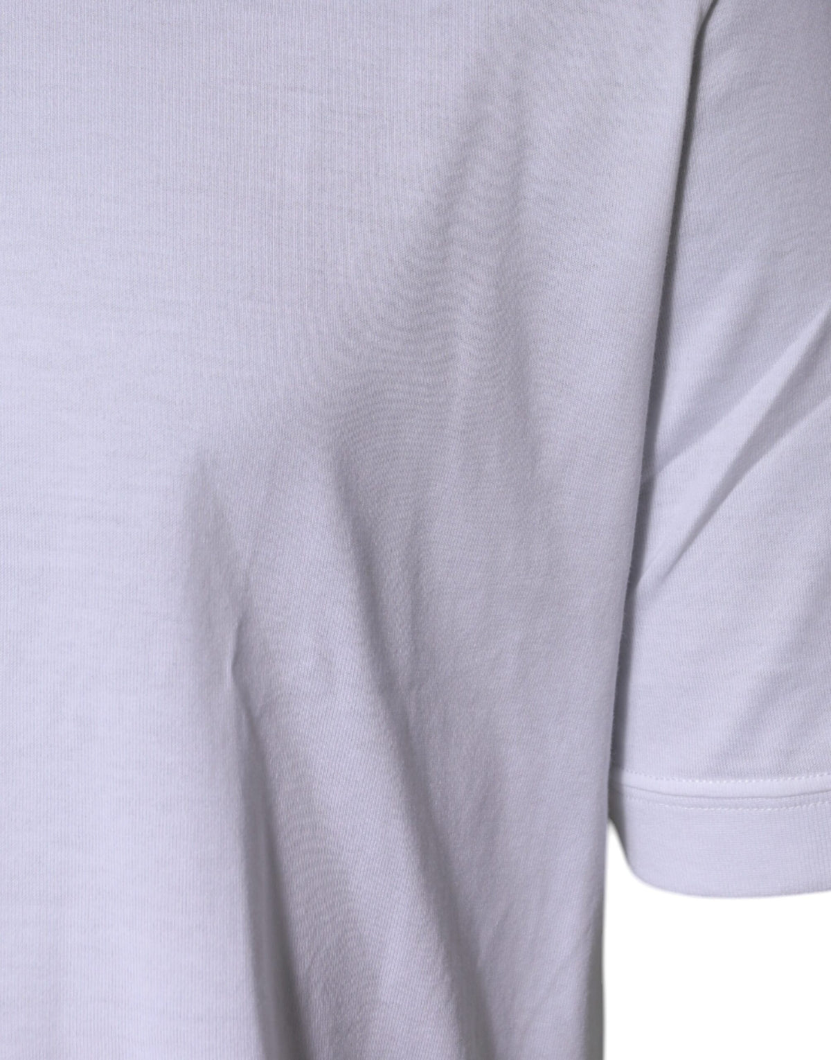 T-shirt blanc en coton à manches courtes et col rond de Dolce &amp; Gabbana