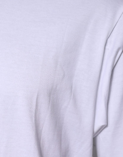 Dolce & Gabbana wit T-shirt met DG-logo en ronde hals en korte mouwen