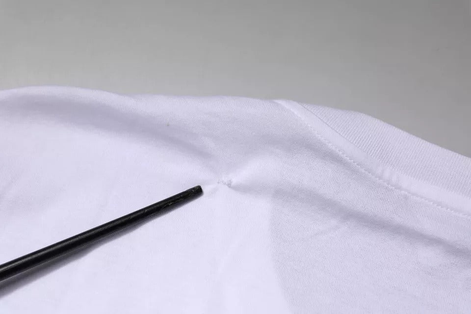 Dolce & Gabbana wit T-shirt met DG-logo en ronde hals en korte mouwen