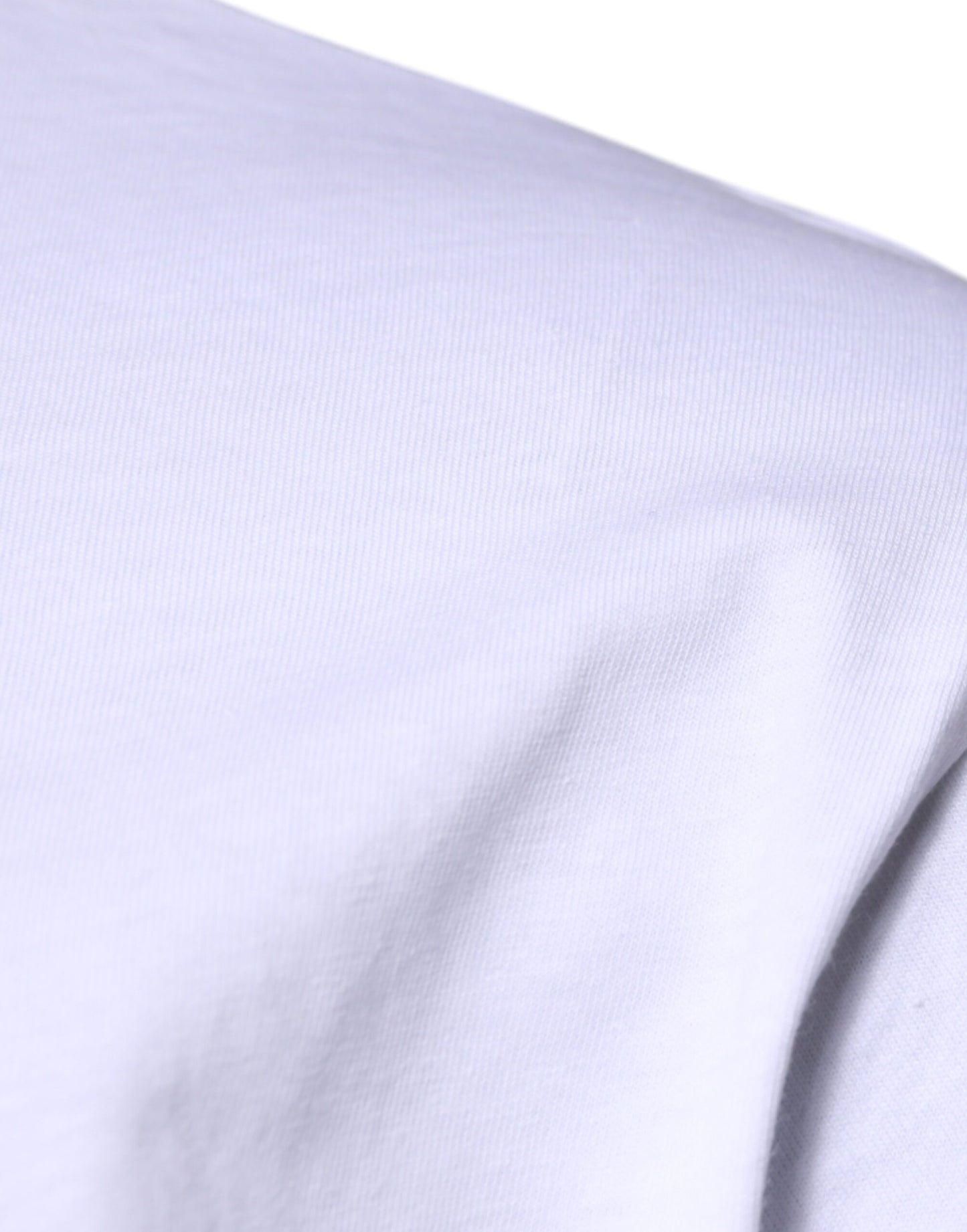 Dolce & Gabbana wit katoenen T-shirt met DG-logo en ronde hals.