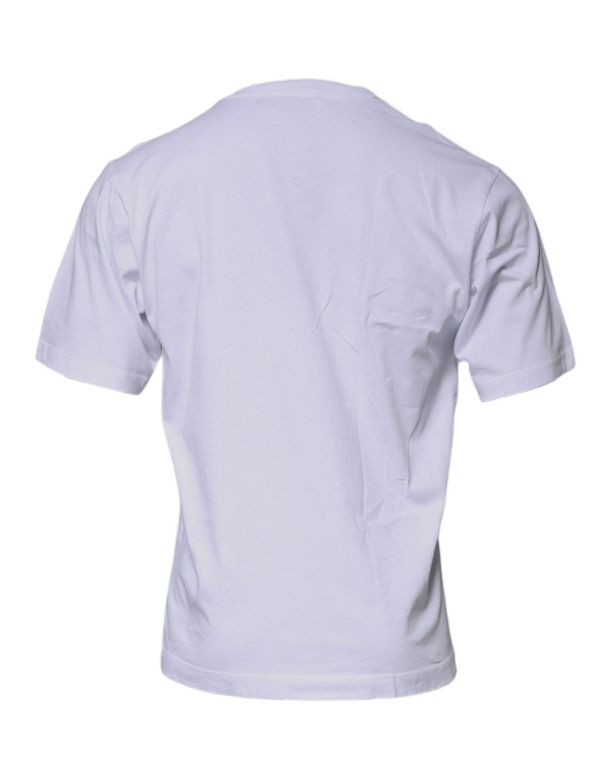 T-shirt en coton à col rond blanc avec logo DG de Dolce &amp; Gabbana