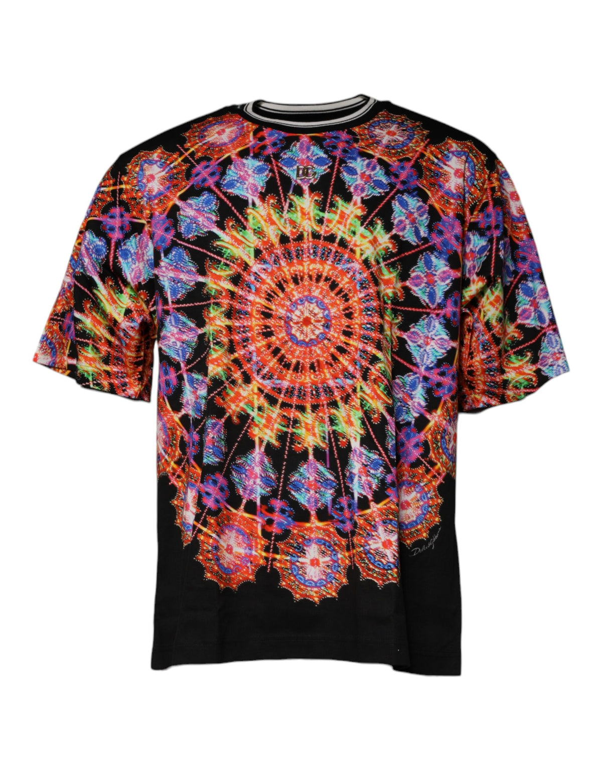 T-shirt à manches courtes pour homme Dolce &amp; Gabbana, multicolore, motif kaléidoscope.