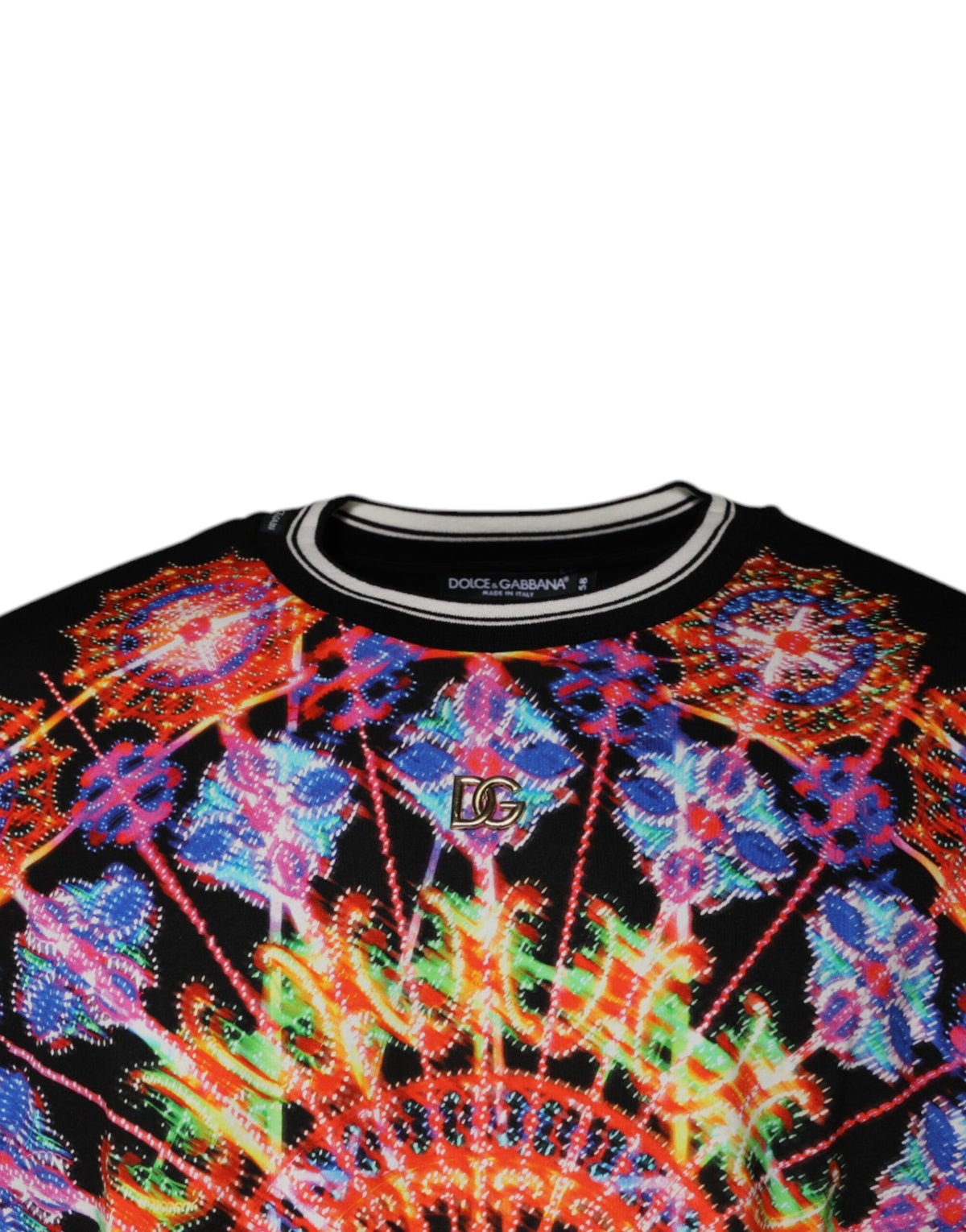 T-shirt à manches courtes pour homme Dolce &amp; Gabbana, multicolore, motif kaléidoscope.