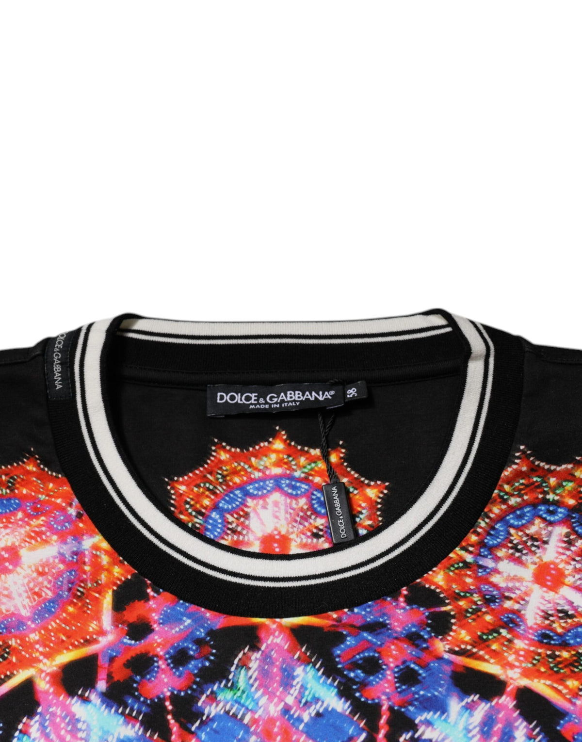 T-shirt à manches courtes pour homme Dolce &amp; Gabbana, multicolore, motif kaléidoscope.