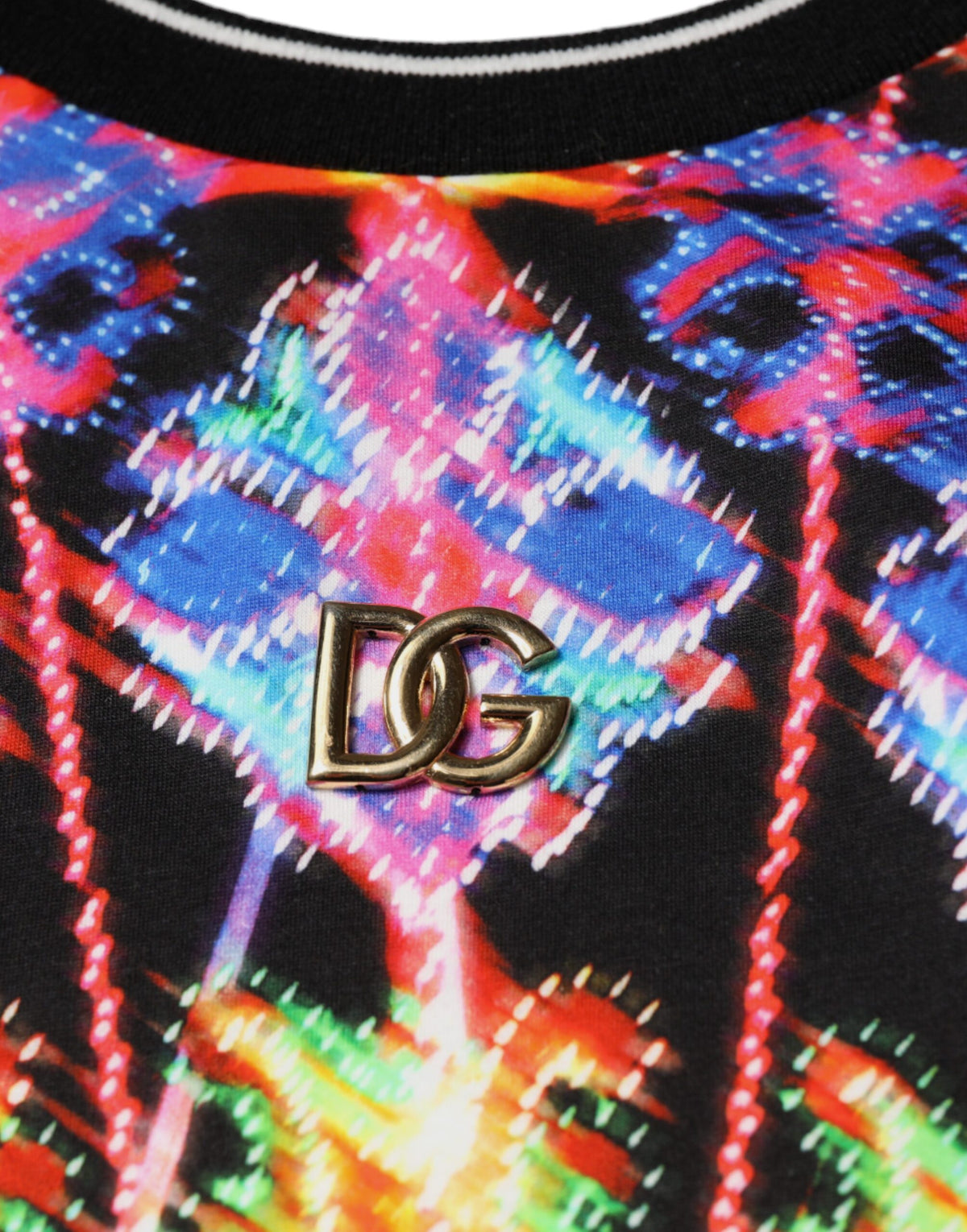 T-shirt à manches courtes pour homme Dolce &amp; Gabbana, multicolore, motif kaléidoscope.