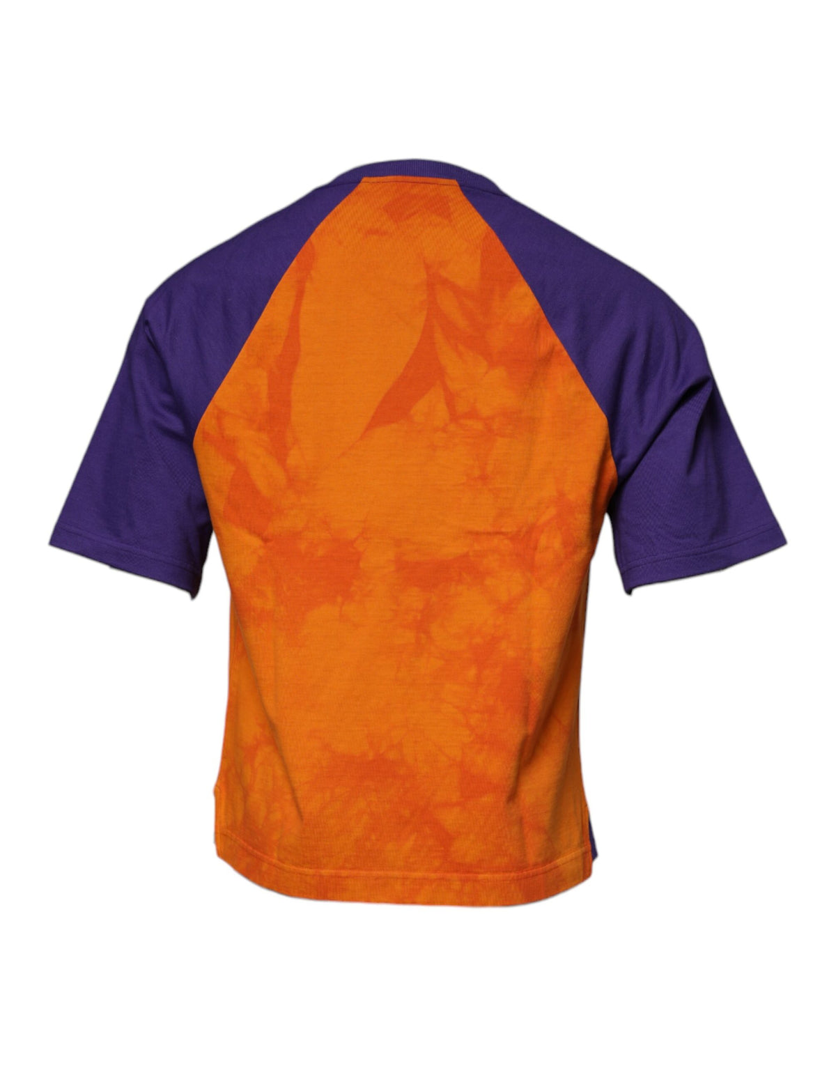 T-shirt à manches courtes Dolce &amp; Gabbana à imprimé graphique orange et violet.