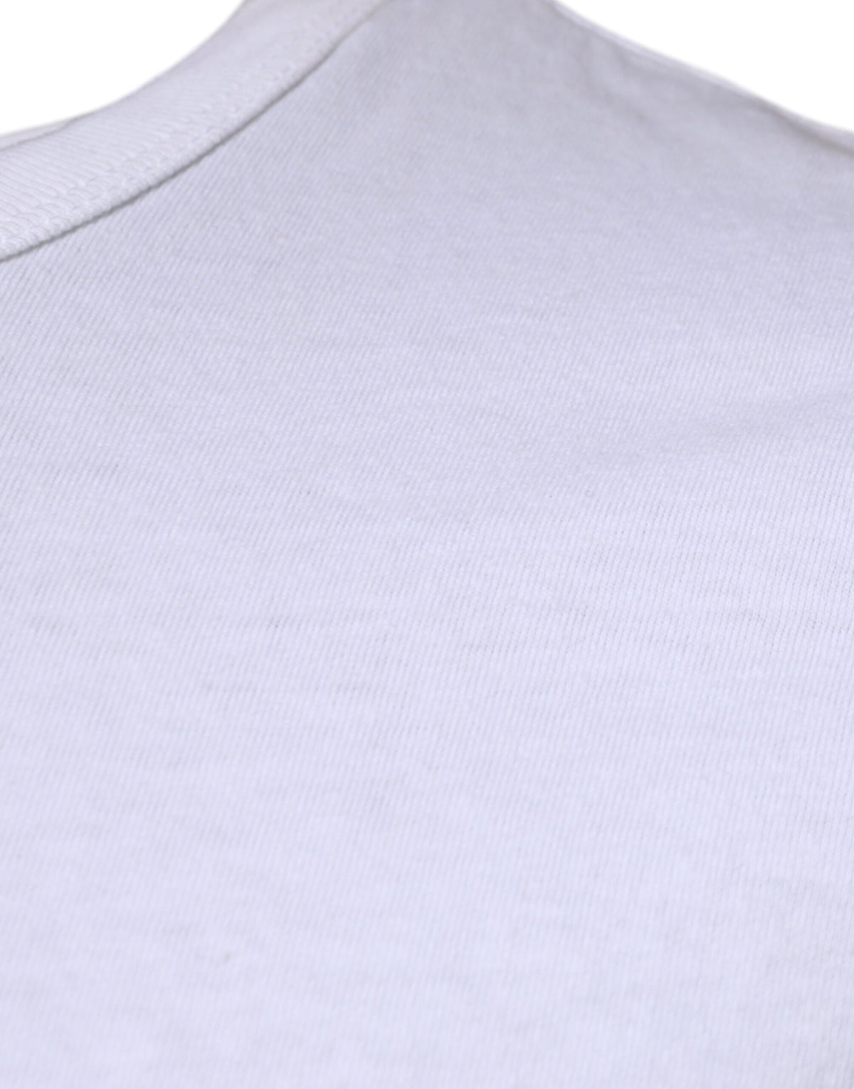 T-shirt à manches courtes à col rond avec rayures blanches de Dolce &amp; Gabbana
