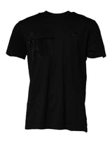 T-shirt noir à manches courtes et col rond de Dolce &amp; Gabbana