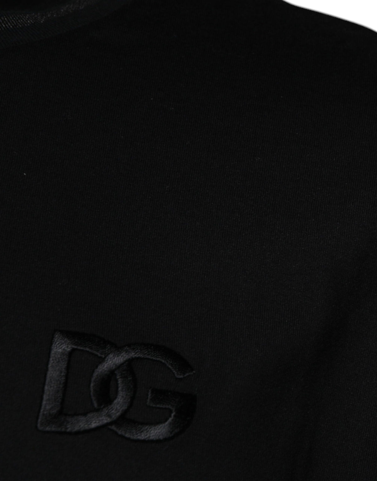 T-shirt noir à manches courtes et col rond de Dolce &amp; Gabbana