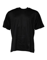 T-shirt noir à manches courtes et col rond de Dolce &amp; Gabbana