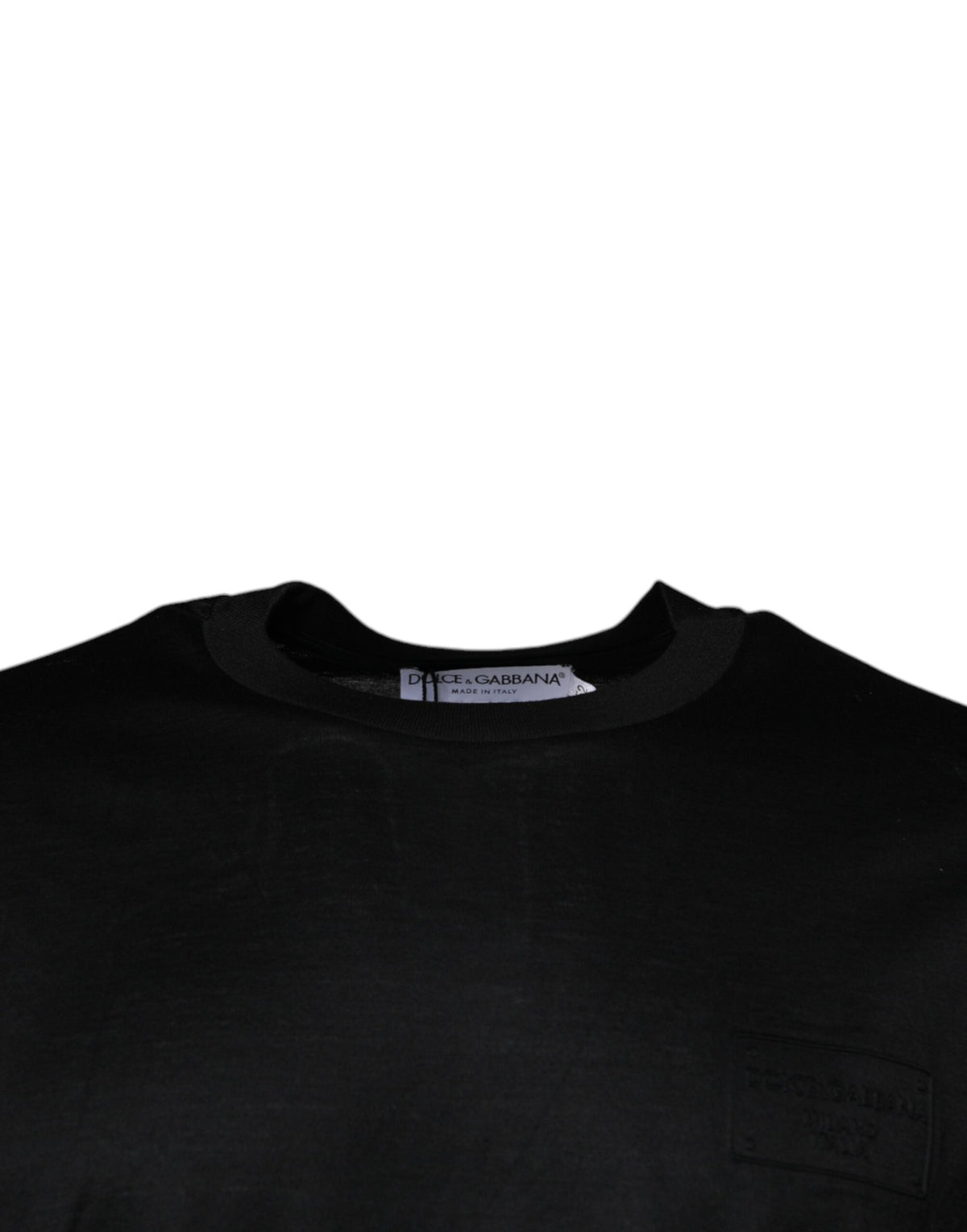 T-shirt noir à manches courtes et col rond de Dolce &amp; Gabbana
