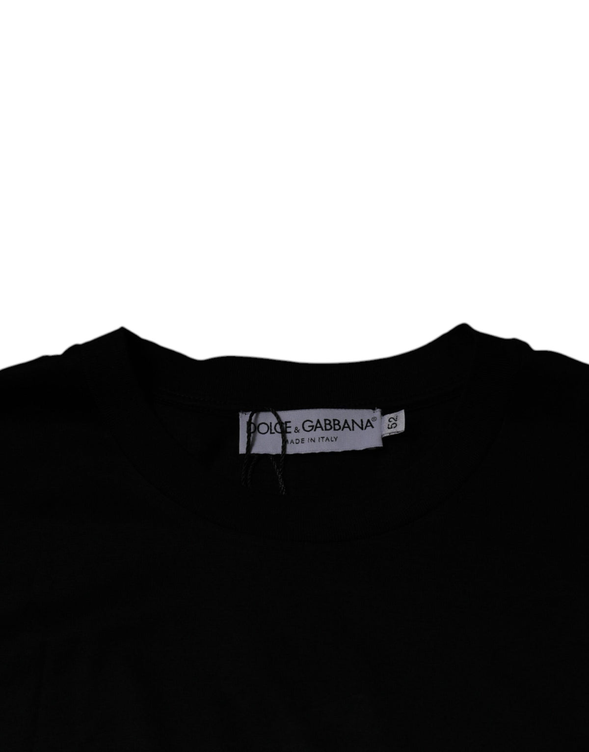 T-shirt noir à manches courtes et col rond de Dolce &amp; Gabbana