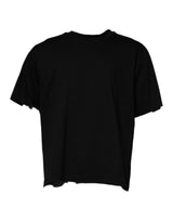 T-shirt noir à manches courtes et col rond de Dolce &amp; Gabbana