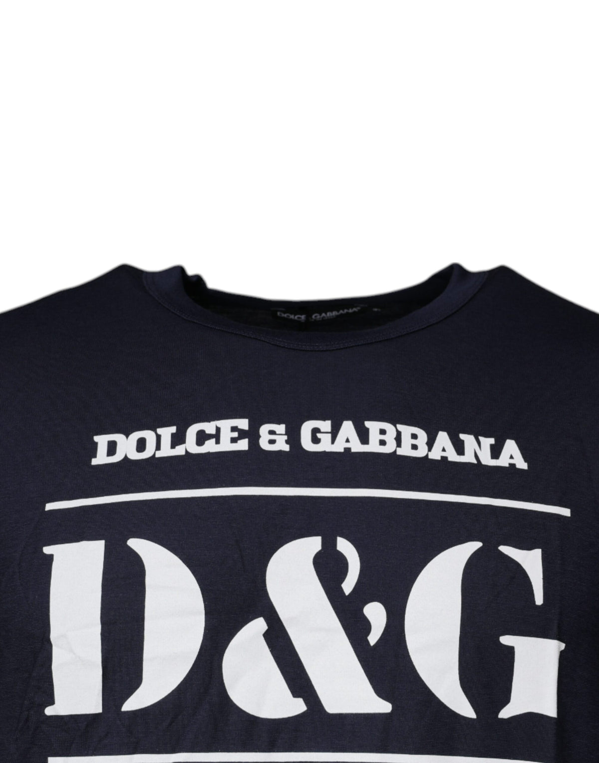 T-shirt en coton à col rond bleu Dolce &amp; Gabbana D&amp;G King Of Love