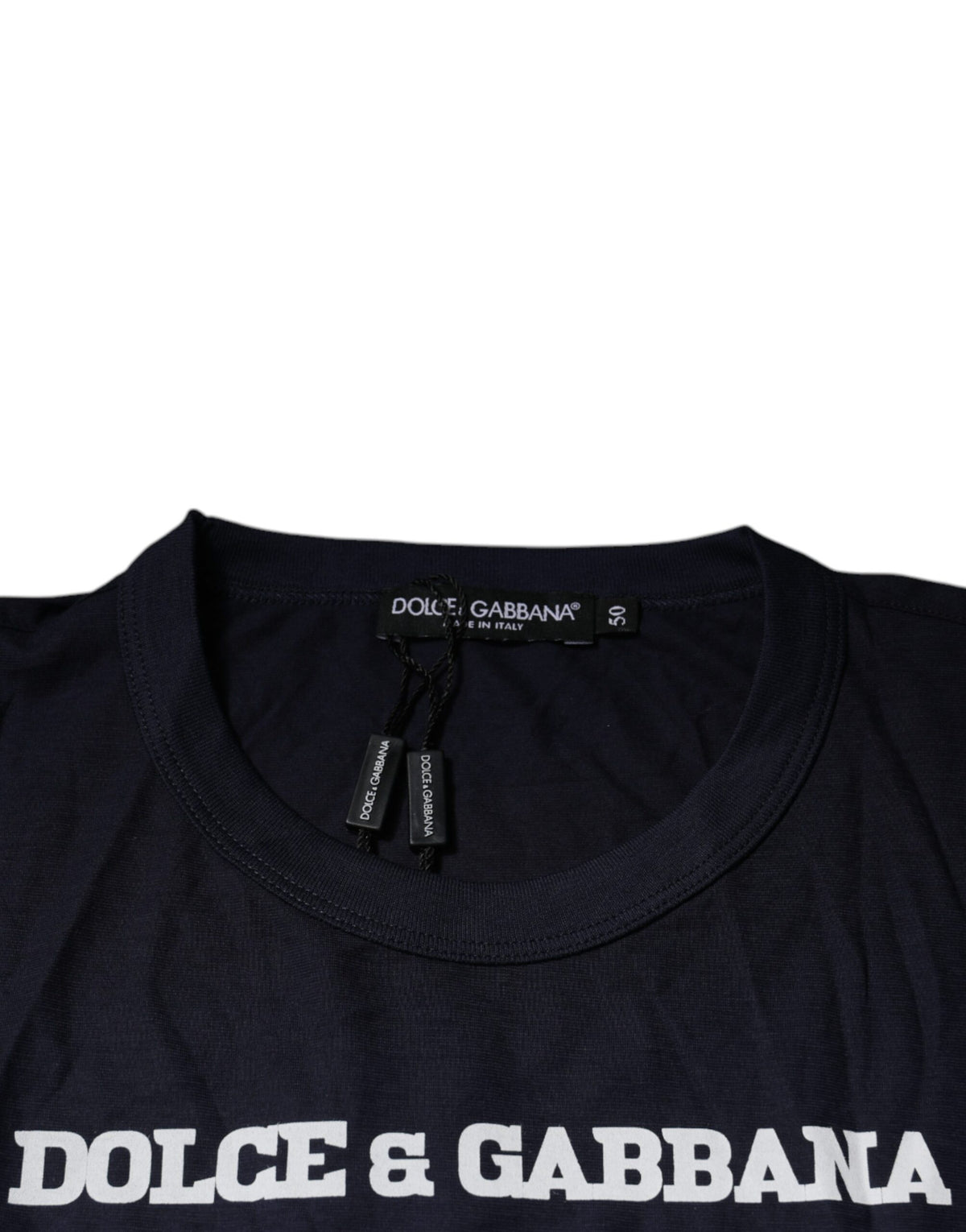 T-shirt en coton à col rond bleu Dolce &amp; Gabbana D&amp;G King Of Love