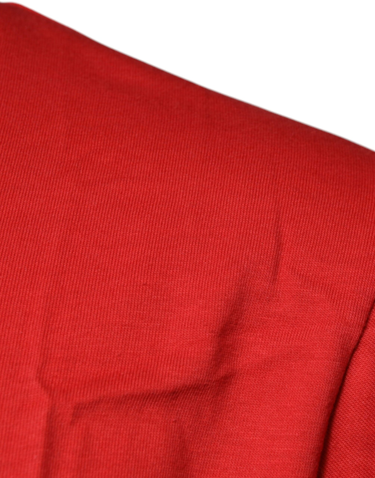 T-shirt en coton à col rond avec logo DG rouge de Dolce &amp; Gabbana