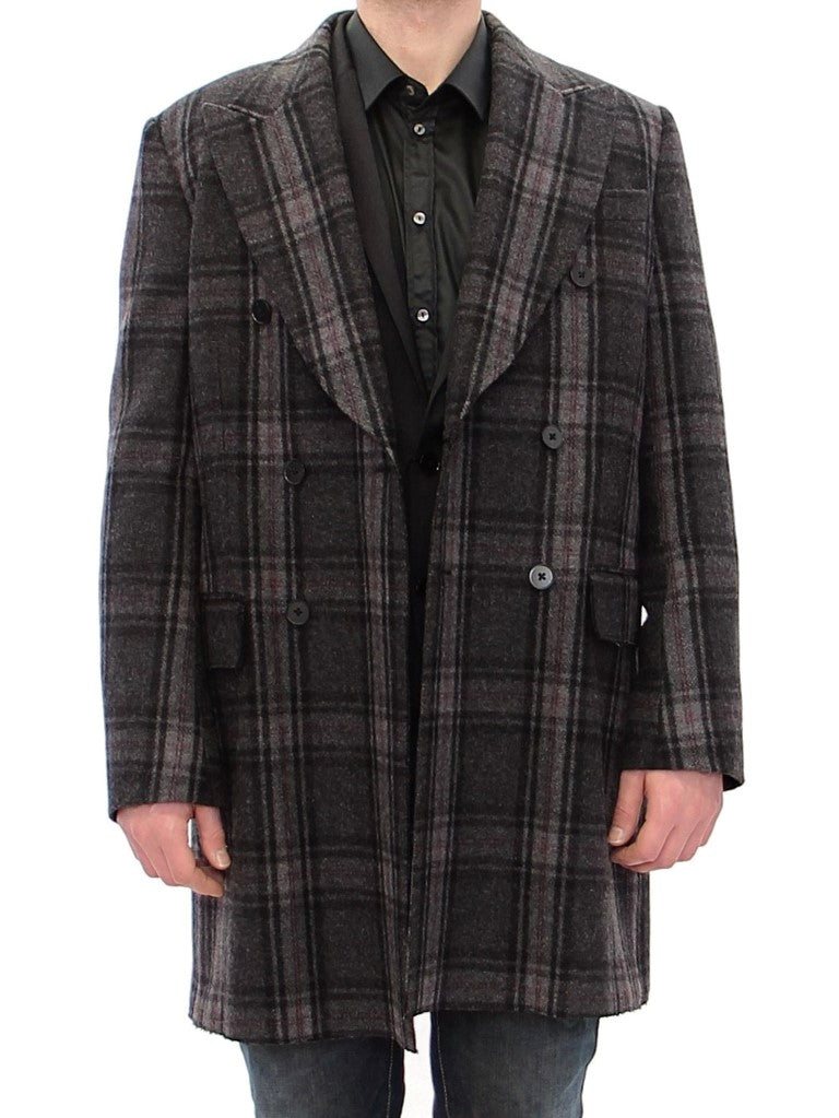 Dolce & Gabbana, veste-manteau grise à double boutonnage