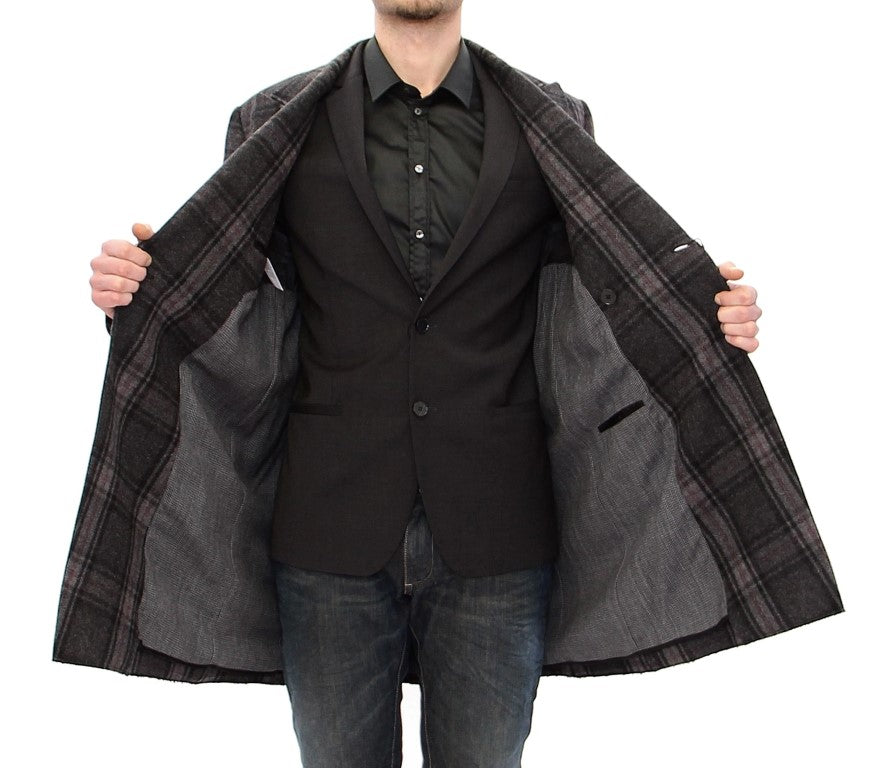 Dolce & Gabbana, veste-manteau grise à double boutonnage