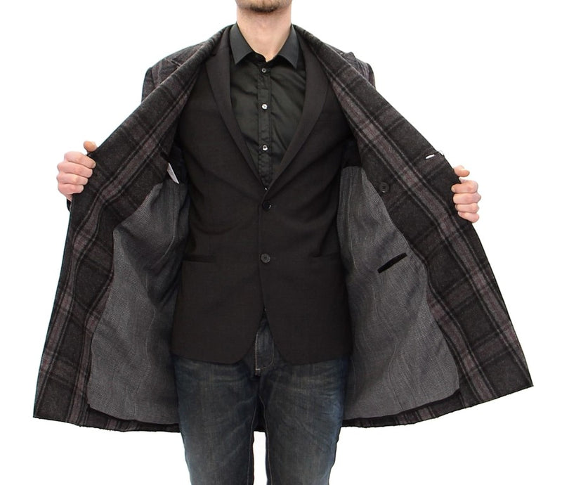 Dolce & Gabbana, veste-manteau grise à double boutonnage