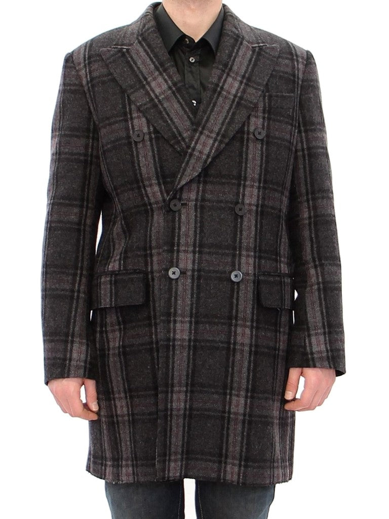 Dolce & Gabbana, veste-manteau grise à double boutonnage