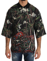 T-shirt à manches courtes Dolce &amp; Gabbana Black Volcano Sicily