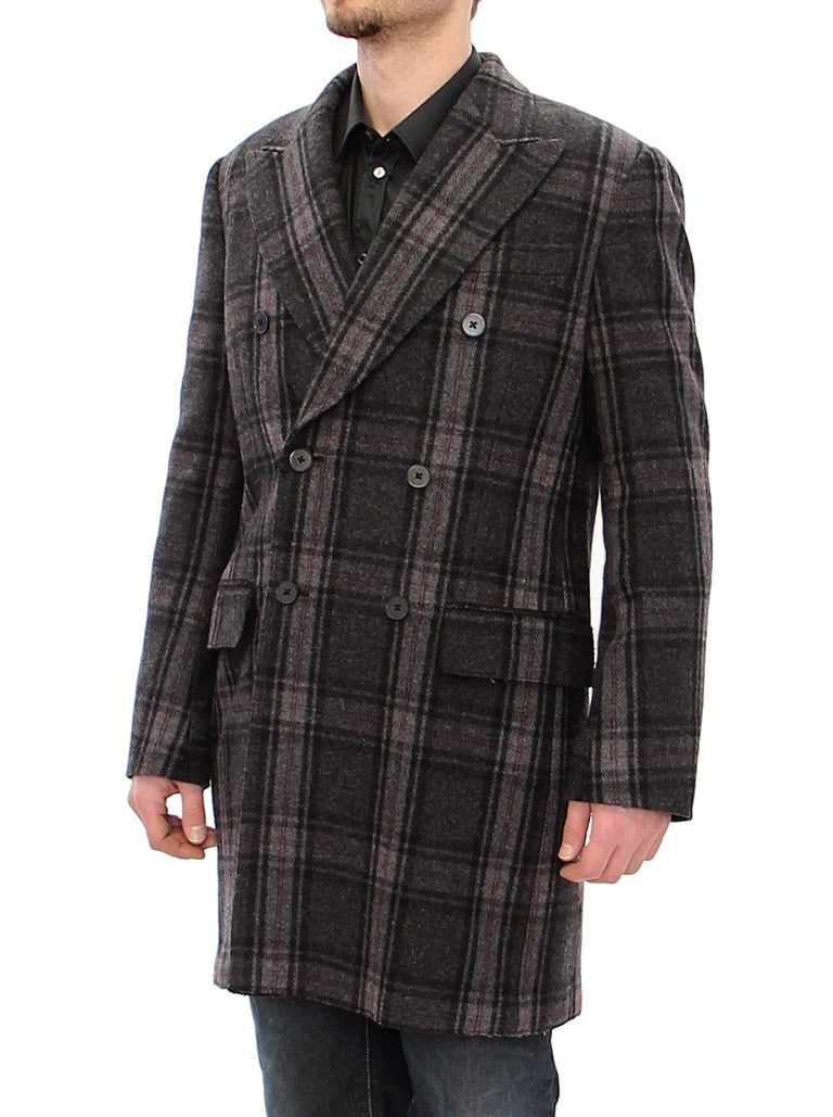 Dolce & Gabbana, veste-manteau grise à double boutonnage