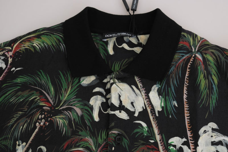 T-shirt à manches courtes Dolce &amp; Gabbana Black Volcano Sicily