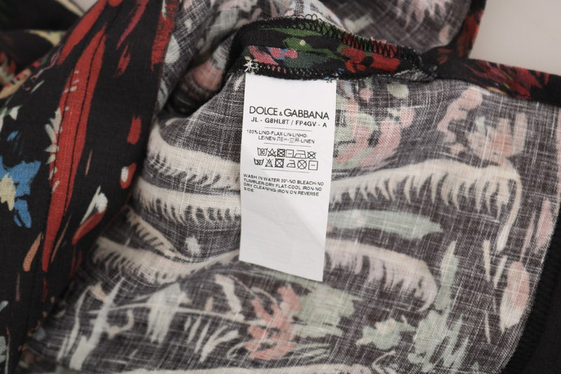 T-shirt à manches courtes Dolce &amp; Gabbana Black Volcano Sicily