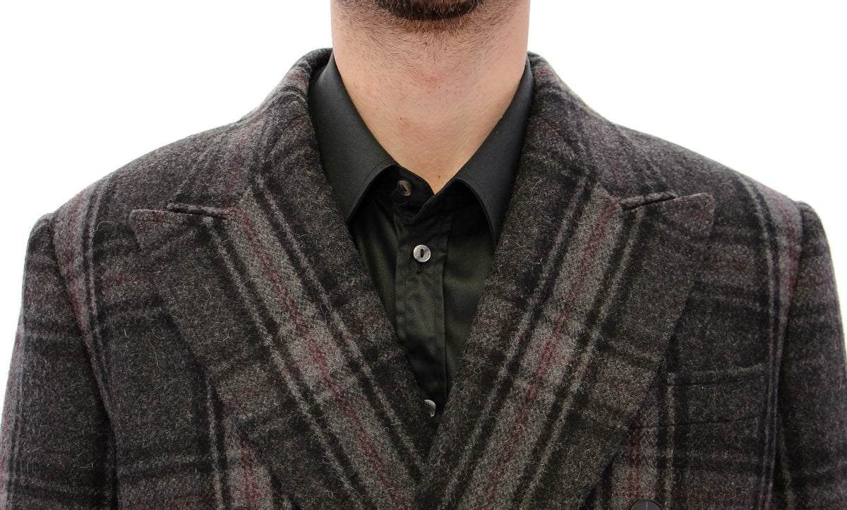 Dolce & Gabbana, veste-manteau grise à double boutonnage