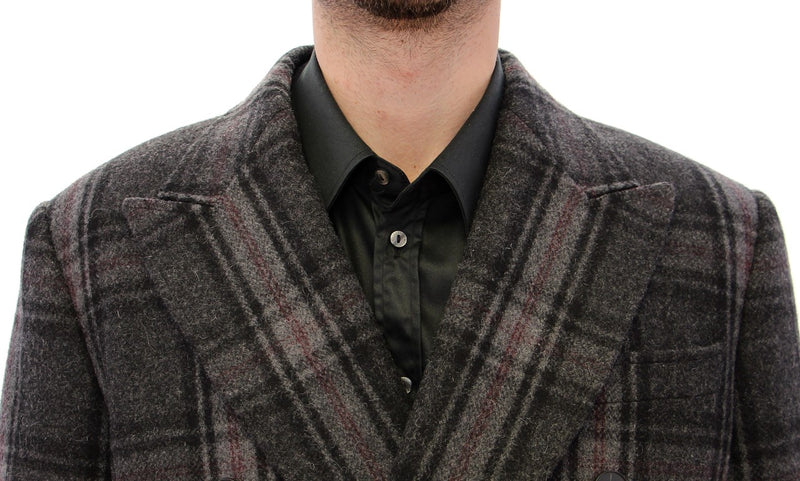 Dolce & Gabbana, veste-manteau grise à double boutonnage