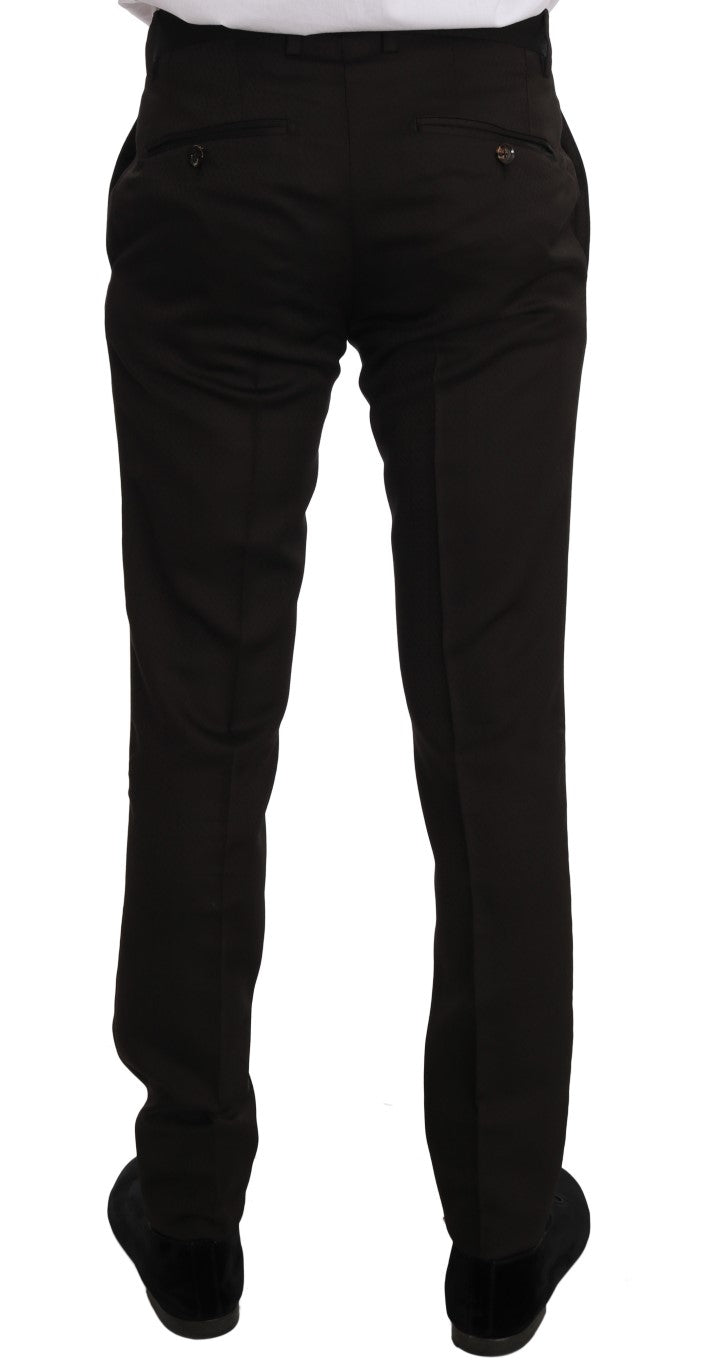 Dolce &amp; Gabbana MARTINI en laine marron Crystal Bee coupe slim